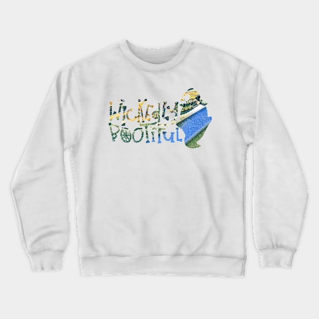 Wickedly Bootiful Crewneck Sweatshirt by PsyCave